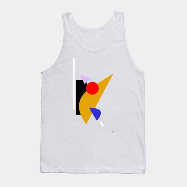 Abstract Composition I White Tank Top by Kirovair